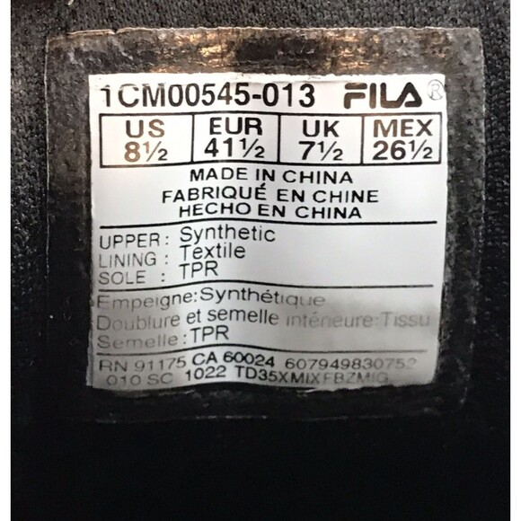 Fila Vulc 13 Marble Black Lifestyle Sneakers Men’s 8.5 Lace Up High Top Shoes - Picture 8 of 11